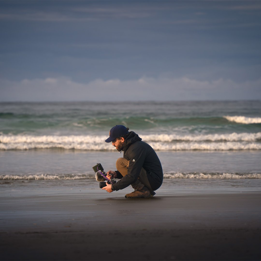 Amine Dyane videography outdoor in nature by the ocean filming